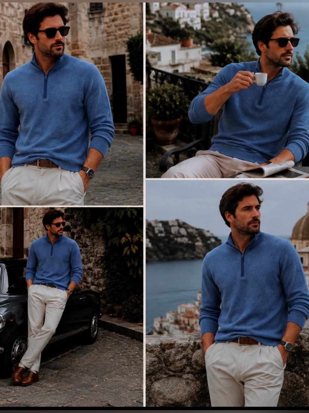 ✨SALE✨STUNNING Men’s cashmere soft blue skye sweater Sz M pricefirm